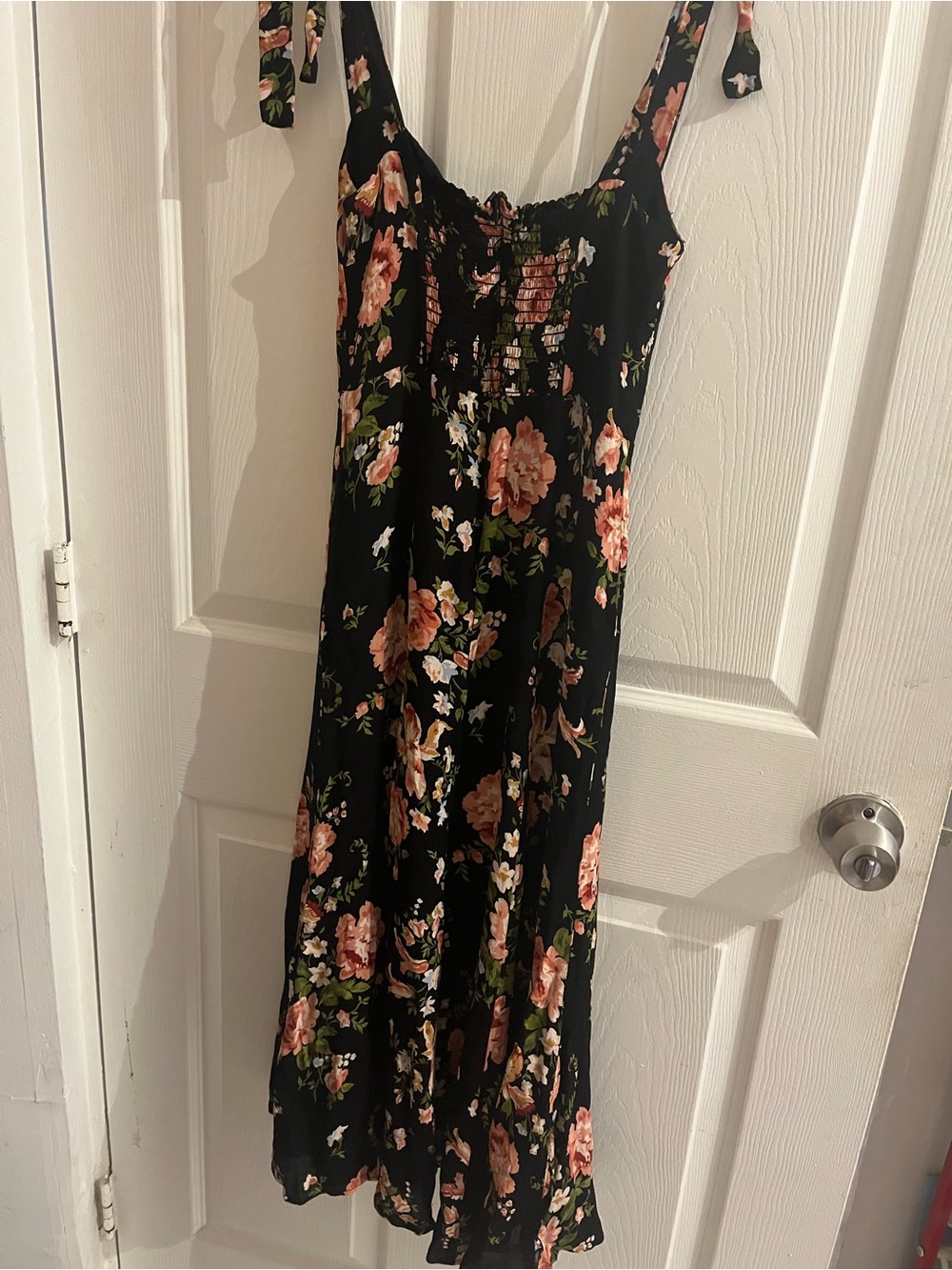 Reformation Midi Maxi Dress Nadira Black Rose Floral Wedding Guest size 2 - Picture 7 of 9